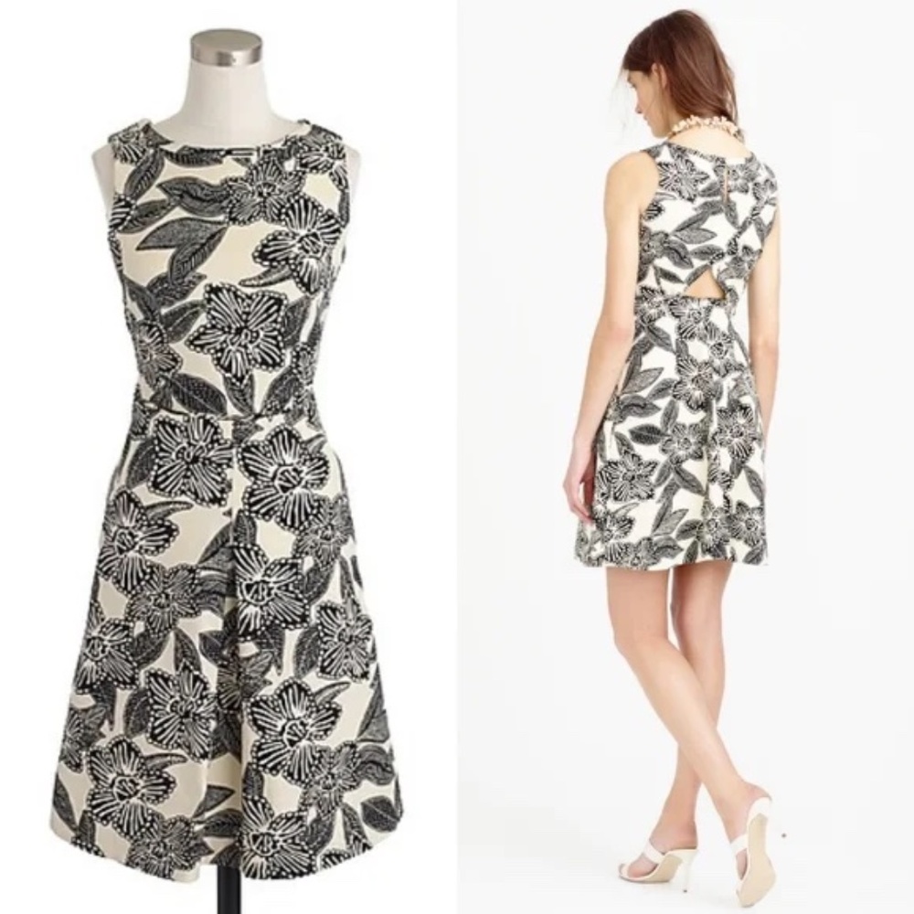 JCrew Polynesian Black/White Dress